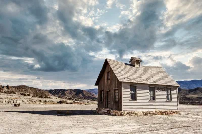 Schoolhouse with no landscaping