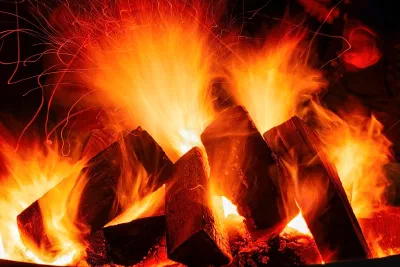 Campfire sparks can ignite wildfires.